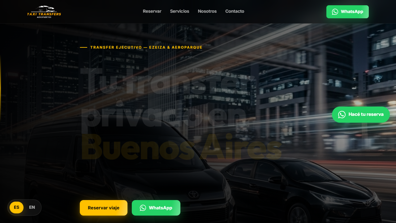 Captura real de Taxi Transfers Aeropuertos