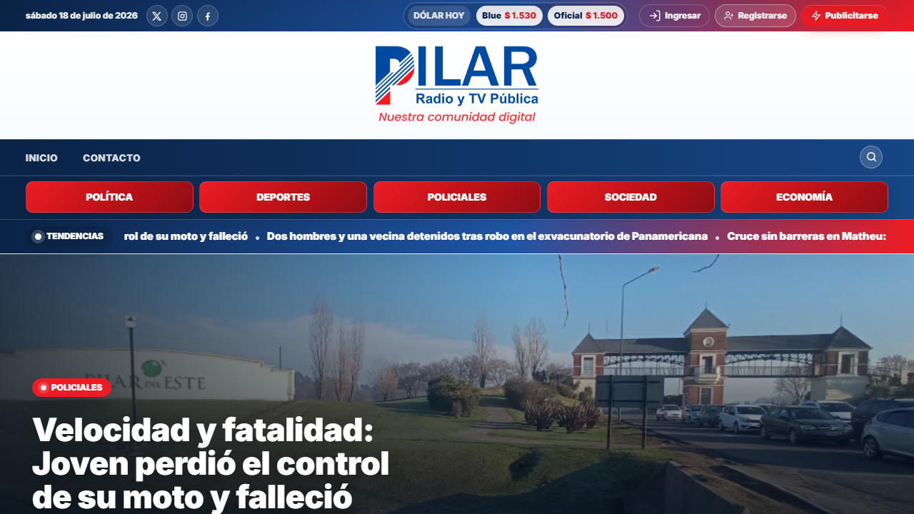 Captura real de TV Publica Pilar